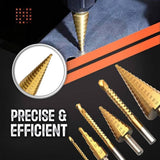 SET OF 6 TITANIUM STEP DRILLS