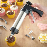 Stainless Steel Cookie Pres with 13 Discs & 8 Nozzles