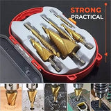 SET OF 6 TITANIUM STEP DRILLS