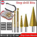 SET OF 6 TITANIUM STEP DRILLS