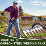 8 Teeth Carbon Steel Garden Weeding Rake