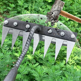 8 Teeth Carbon Steel Garden Weeding Rake