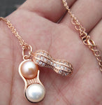 Pearls Peanut Pendant Necklace